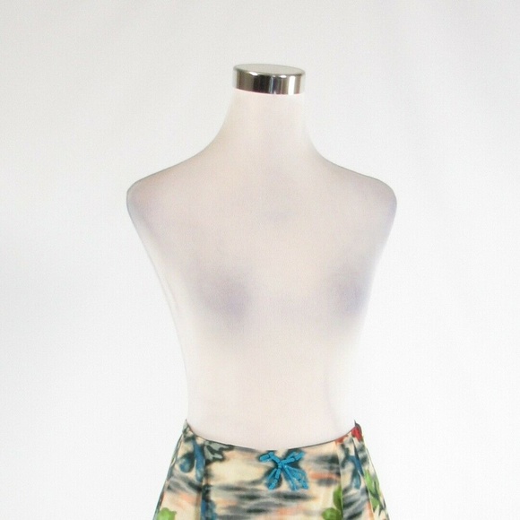 White red MALIPARMI pleated skirt IT40 6 - Picture 2 of 14